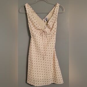 Princess Polly Cream and Brown Patterned Dress